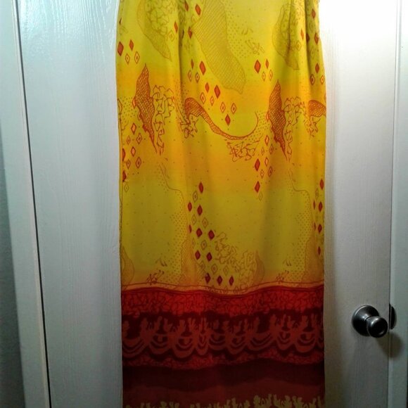 ESMERALDA FASHIONS Yellow Maxi Skirt Size: L - Picture 13 of 16